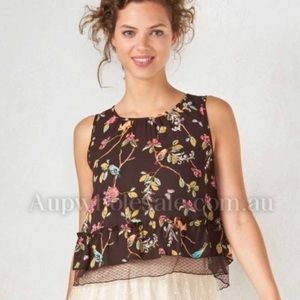 LC Lauren Conrad Snow White Disney Peplum Tank Lg